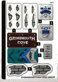 LEGO onderdeel Sticker Sheet for Set 70431 - (67026/6293289) 70431stk01