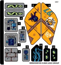 LEGO part Sticker Sheet for Set 70433 - (68992/6309165) 70433stk01