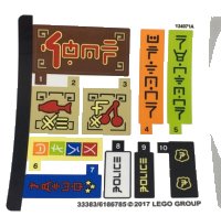 LEGO onderdeel Sticker Sheet for Set 70607 - (33383/6186785) 70607stk01