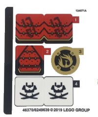LEGO part Sticker Sheet for Set 70665 - (46370/6249639) 70665stk01