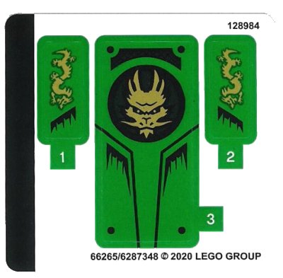LEGO onderdeel Sticker Sheet for Set 71700 - (66265/6287348) (71700stk01)