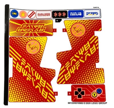 LEGO onderdeel Sticker Sheet for Set 71714 - (69123/6310982) (71714stk01)