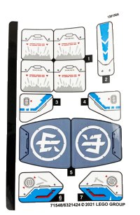 LEGO onderdeel Sticker Sheet for Set 71738 - (71548/6321424) 71738stk01