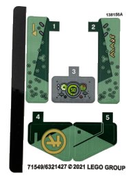 LEGO onderdeel Sticker Sheet for Set 71745 - (71549/6321427) 71745stk01