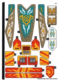 LEGO onderdeel Sticker Sheet for Set 71748 - (71668/6321689) 71748stk01