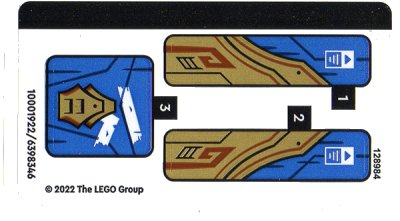 LEGO onderdeel Sticker Sheet for Set 71768 - (10001922/6398346) (71768stk01)