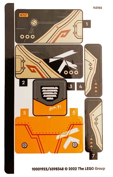 LEGO onderdeel Sticker Sheet for Set 71769 - (10001923/6398348) (71769stk01)