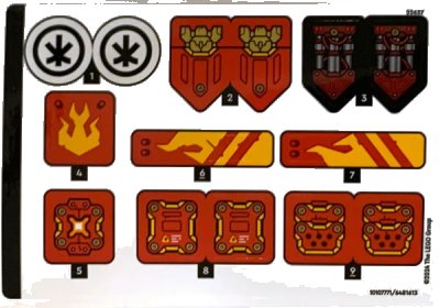 LEGO onderdeel Sticker Sheet for Set 71812 - (10107771/6481613) (71812stk01)
