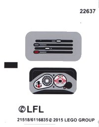 LEGO part Sticker Sheet for Set 75091 - International Version - (21518/6116835) 75091stk01a