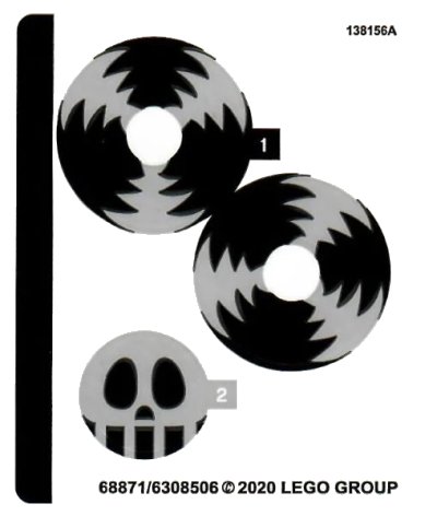 LEGO onderdeel Sticker Sheet for Set 75549 - (68871/6308506) (75549stk01)