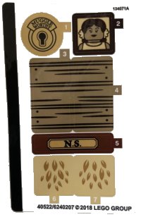 LEGO part Sticker Sheet for Set 75952 - (40522/6240207) 75952stk01