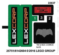 LEGO part Sticker Sheet for Set 76046 - International Version - (25751/6142604) 76046stk01a