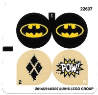 LEGO onderdeel Sticker Sheet for Set 76053 - International Version - (26145/6145897) 76053stk01a