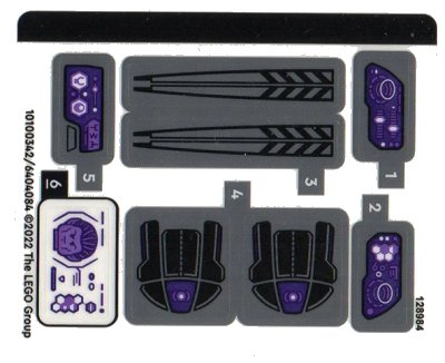 LEGO onderdeel Sticker Sheet for Set 76214 - (10100342/6404084) (76214stk01)