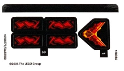 LEGO onderdeel Sticker Sheet for Set 76289 - (10108779/6488180) (76289stk01)