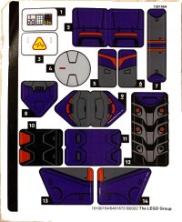 LEGO onderdeel Sticker Sheet for Set 76831 - (10100154/6401672) 76831stk01