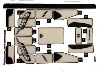 LEGO part Sticker Sheet for Set 76901 - (72373/6324088) (76901stk01)