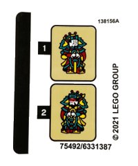 LEGO part Sticker Sheet for Set 80106 - (75492/6331387) 80106stk01