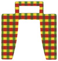 LEGO part Cloth Curtain with Red, Yellow, and Green Pattern 97122