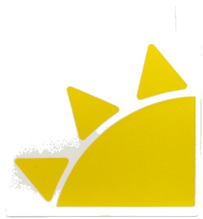 LEGO part Duplo, Brick 2 x 2 x 1 1/2 Slope Curved with Yellow Sun Half Pattern Model Right Side (11170pb15R)