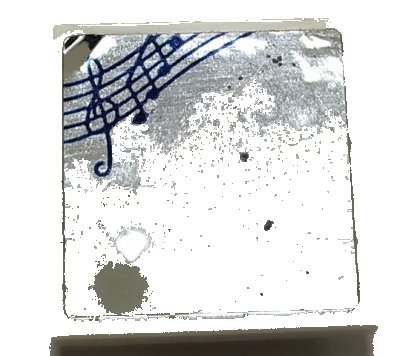 LEGO part Tile, Modified 2 x 2 Inverted with Mirror and Musical Score with Music Notes Pattern (Sticker) - Set 41341 (11203pb076)
