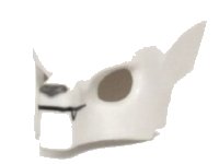 LEGO part Minifigure, Headgear Mask Wolf with Fangs and Gray Nose Pattern 11233pb05