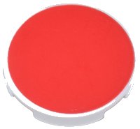 LEGO part Tile, Round 2 x 2 with Bottom Stud Holder with Red Circle Pattern 14769pb655