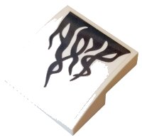 LEGO part Schräge, Curved 2 x 2 x 2/3 with Black Tendrils Pattern (Sticker) - Set 76163 15068pb263