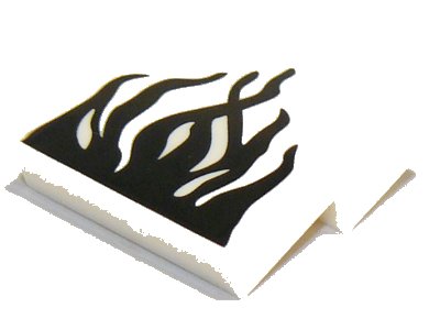 LEGO part Slope, Curved 2 x 2 x 2/3 with Black Tendrils Pattern (15068pb269)