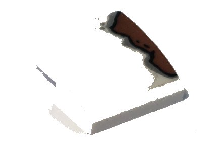 LEGO part Slope, Curved 2 x 2 x 2/3 with Rust Pattern on Right (Sticker) - Set 10274 (15068pb305)