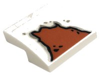 LEGO part Schräge, Curved 2 x 2 x 2/3 with Rust Large Pattern (Sticker) - Set 10274 15068pb306