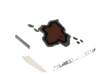 LEGO part Schräge, Curved 2 x 2 x 2/3 with Rust Spot Pattern (Sticker) - Set 10274 15068pb307