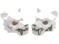 LEGO part Minifigur, Kopfbedeckung Maske Tiger mit Weißen und Kupfernen Fängen und Mittellawender Narbe und Sehnen Flecken Muster 15083pb01