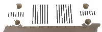 LEGO part Technic, Panel Plate 3 x 11 x 1 with Black Grille Lines Pattern (Sticker) - Set 42100 15458pb032