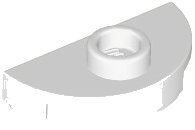 LEGO part Plate Round 1 x 2 Half Circle with Stud (Jumper) 1745