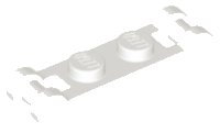 LEGO part Plate, Modified 1 x 2 with Bar Handles on Ends 18649