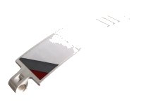 LEGO part Technic, Panel Curved 3 x 13 with Red and Gray Stripes Pattern Model Right Side (Sticker) - Set 42096 18944pb009R