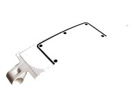 LEGO part Technic, Panel Curved 3 x 13 with 5 Black Dots and Access Hatch Line on White Background Pattern (Sticker) - Set 42096 18944pb011