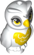 LEGO part Owl, Elves with Yellow Beak, Light Bluish Gray Face and Yellow Chest Pattern 21333pb05