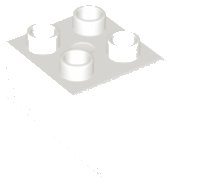 LEGO part Duplo, Stein 2 x 3 Schräge gekrümmt 2302