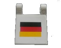 LEGO part Bandera 2 x 2 Cuadrada con Patrón Bandera Alemana (Pegatina) - Set 8672 2335pb022