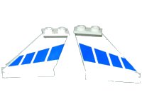 LEGO part Cola 4 x 1 x 3 con Patrón de Rayas Azules en Ambos Lados (Pegatinas) - Set 8824 2340pb021