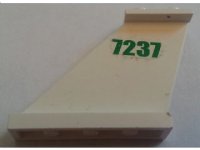 LEGO part Tail 4 x 1 x 3 with Green '7237' Pattern on Both Sides (Stickers) - Set 7237 2340pb052