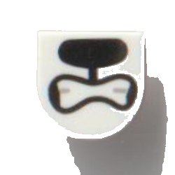 LEGO part Tile, Round 1 x 1 Half Circle Extended with Bared Teeth and Black Nose Pattern (24246pb018)