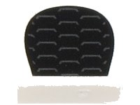 LEGO part Baldosa, Redonda 1 x 1 Semicírculo Extendido con Patrón de Rejilla de Ventilación Negro y Plata Oscuro 24246pb059