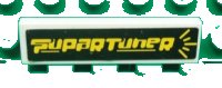 LEGO part Tile 1 x 4 with Yellow 'SuparTuner' on Black Background Pattern (Sticker) - Set 8681 2431pb0234