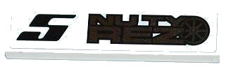 LEGO part Tile 1 x 4 with Black Number '5' and 'NUTY REZ' Pattern Model Right Side (Sticker) - Set 8149 (2431pb0271R)