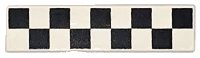LEGO part Tile 1 x 4 with Black Checkered Pattern 2431pb0905