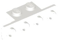 LEGO part Bracket 1 x 2 - 1 x 4 with Rounded Corners 2436b