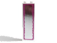 LEGO part Brick 1 x 2 x 5 with Mirror with Magenta Scroll Border Pattern (Sticker) - Set 41058 2454pb112
